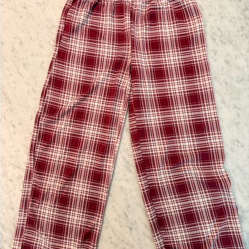 Harvard University Girls Size 7/8 Pajama bottoms Crimson Plaid